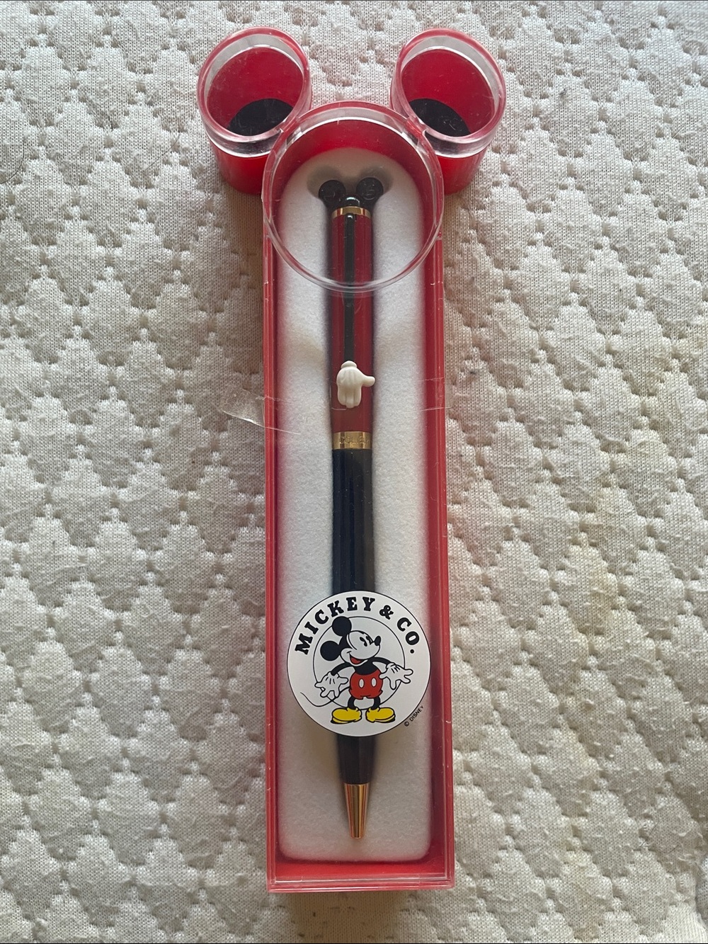 Disney Mickey Mouse Red and Black Ballpoint Pen Gift Set